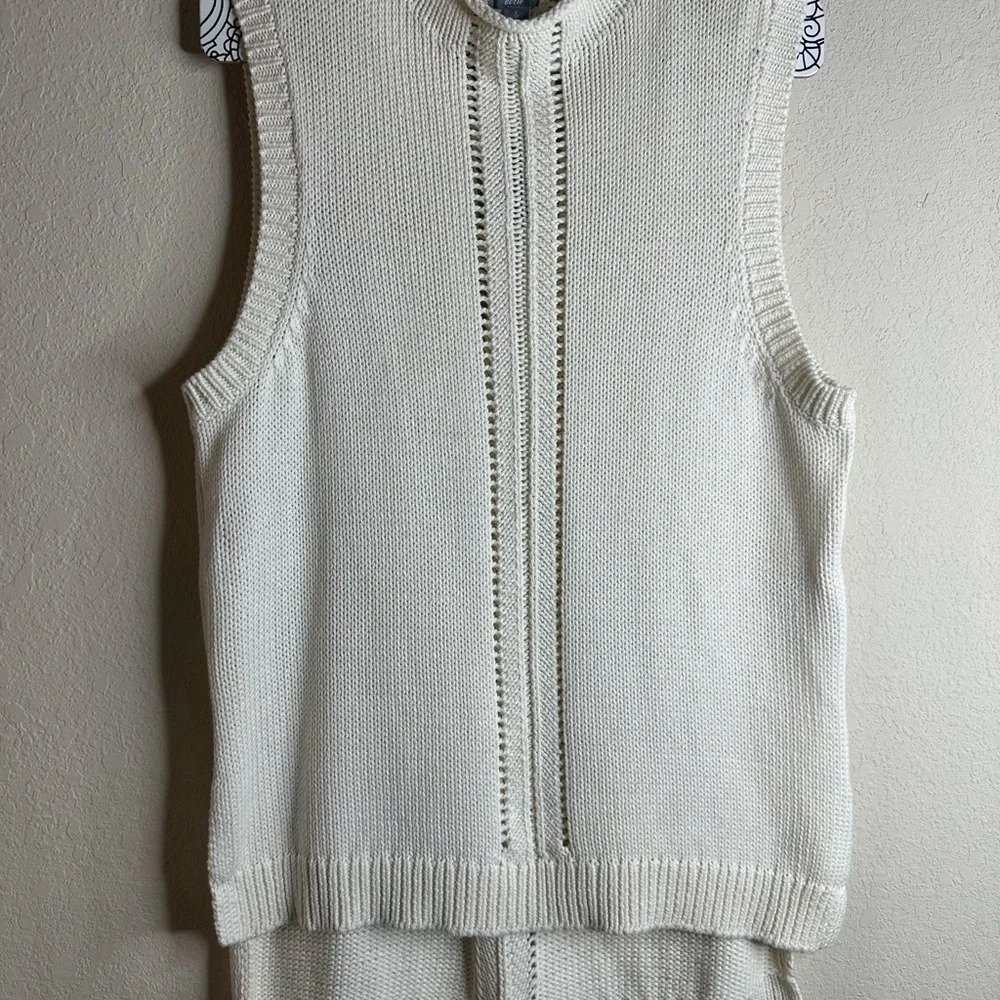 Aerie cream mock neck sweater vest size large NWT - Picture 4 of 6